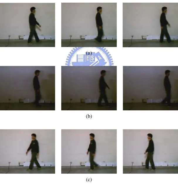 Fig. 4.2    Various image frames of three kind of lights. (a) “Normal” lighting, (b) 