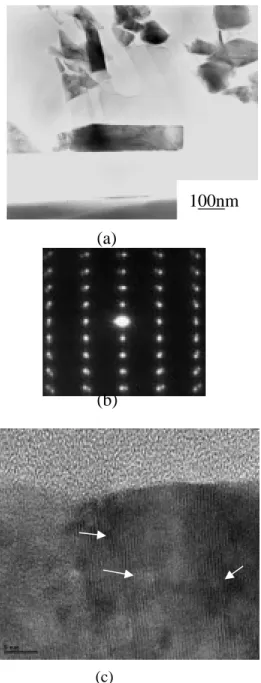 Fig. 4 (a) TEM bright field (BF) image of    aligned ZnO nanorods (ZNs) grown on ZnO f /Si   substrate