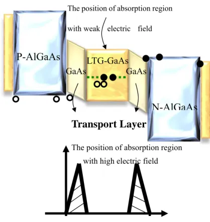 Figure 2- 8 Schematic diagram of energy band and electrical field  for STR-PD.