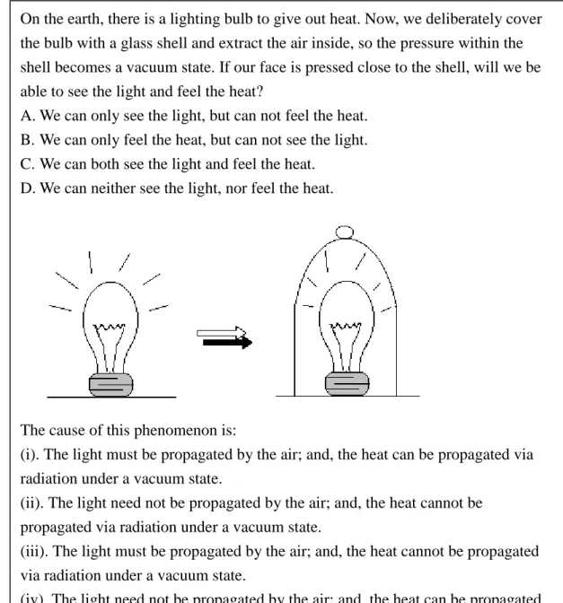 Figure 5: A two-tier test about students’ concepts of heat and light (item 3)