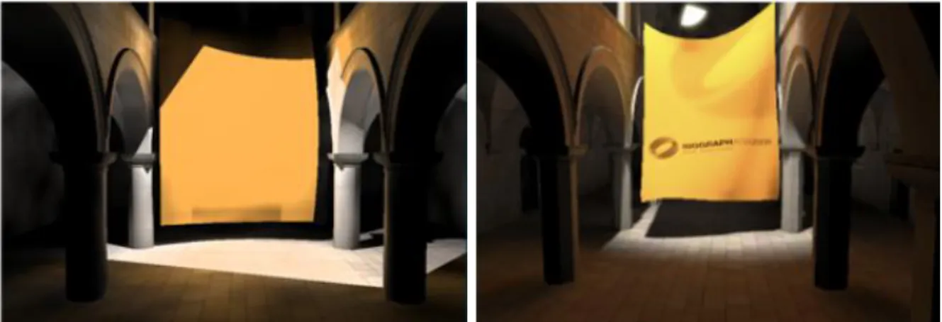 Figure 1.1 (a) ISPM[12] result with sharp shadow edge. (b) Imperfect shadow map[16] result  with lower rendering speed