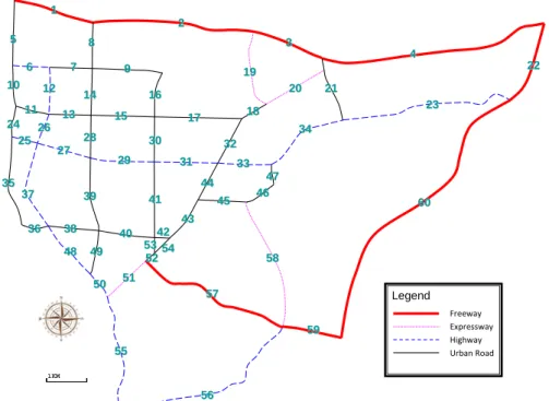 Figure 1 Empirical road network 