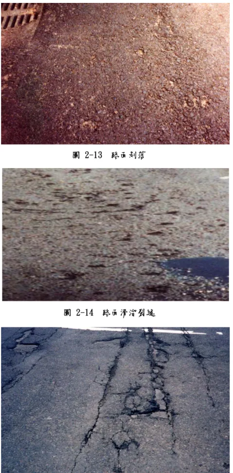 圖 2-13  路面剝落 