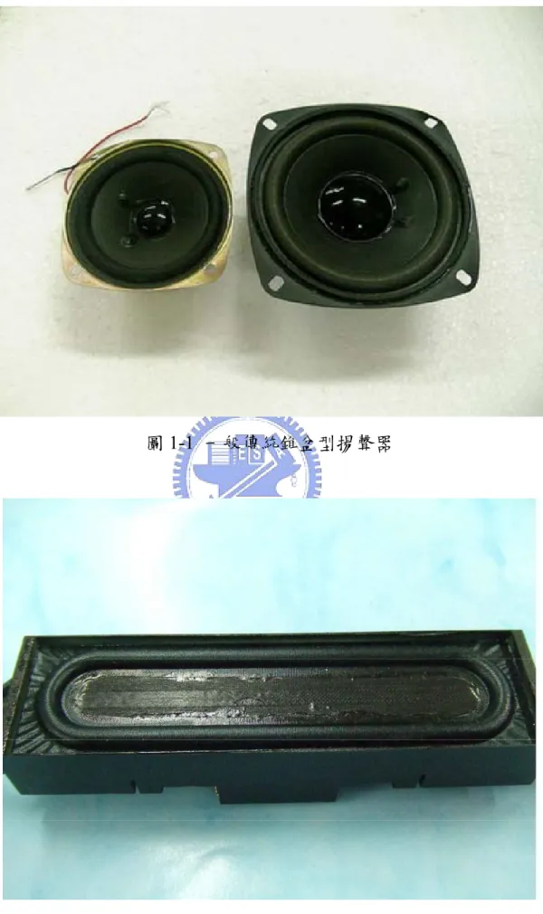 圖 1-1  一般傳統錐盆型揚聲器
