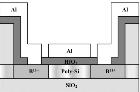 Fig. 2.1 The device fabrication of the HfO 2 -poly-Si TFTs. 