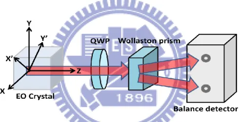 Fig. 2-1 Schematic figure of Electro-Optic Sampling 