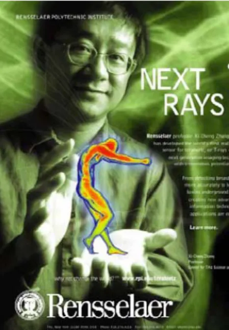 Fig. 1 the applications of THz  are shown in the cover  picture of Rensselear  Magazine