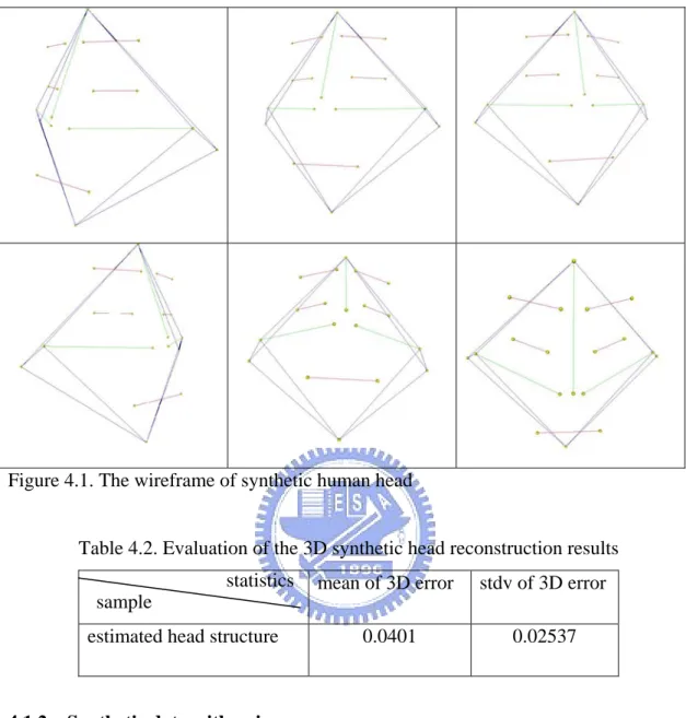 Figure 4.1. The wireframe of synthetic human head 