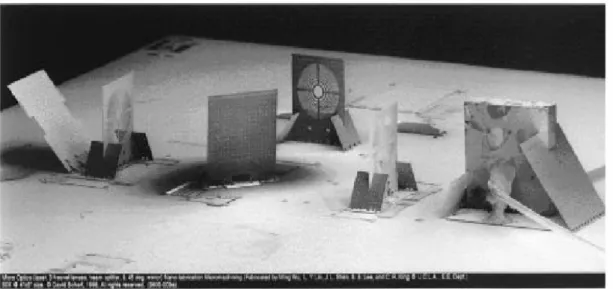 Figure 1-2: SEM micrograph of the monolithic optical-disk pickup head [3].  Figure 1-2 is a single-chip optical-disk pickup head developed by M