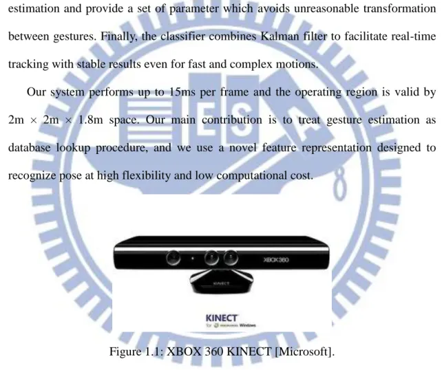 Figure 1.1: XBOX 360 KINECT [Microsoft]. 