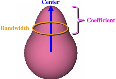 Figure 3.1 3D plot of a Gaussian SRBF Center 