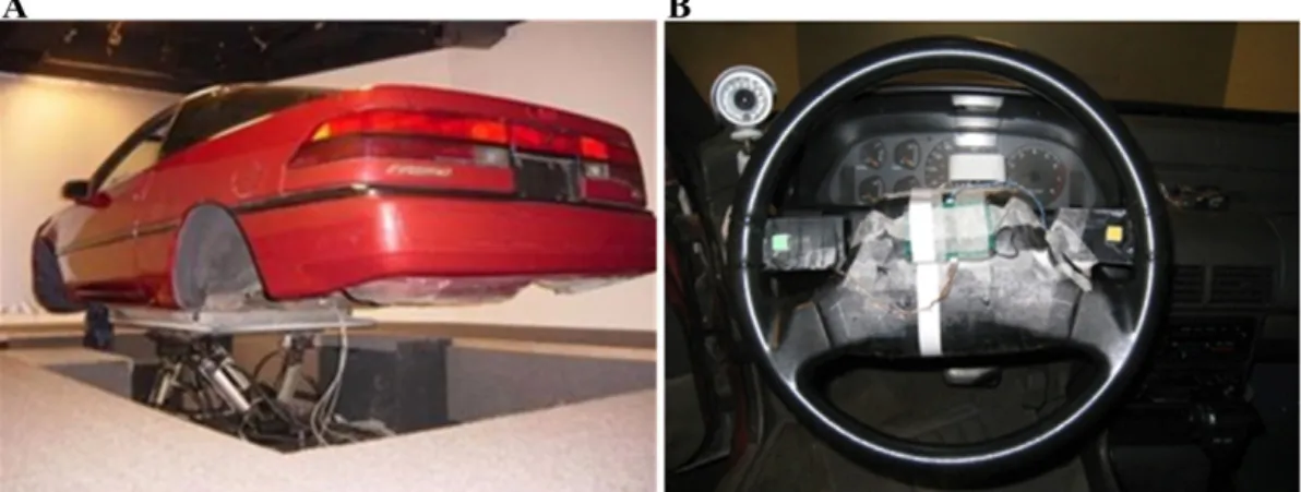 Fig. 2-2: Pictures showed the dynamic VR driving environment. 