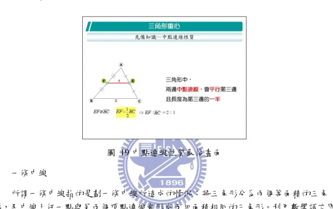 圖  20 一條中線最後畫陎 
