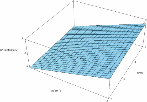 Figure 3.6 The spin splitting of the first excited state in 