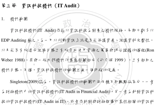 圖  2-3  資訊科技與內部稽核 