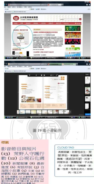 圖 20 標籤/標籤雲範例 