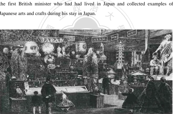 Fig. 1: Alcock’s Collections of Japanese Arts and Crafts Exhibited in the Great London Exposition of 1862  Resource: Zusetsu Bankoku Hakurankaishi: 1851-1942 Fig
