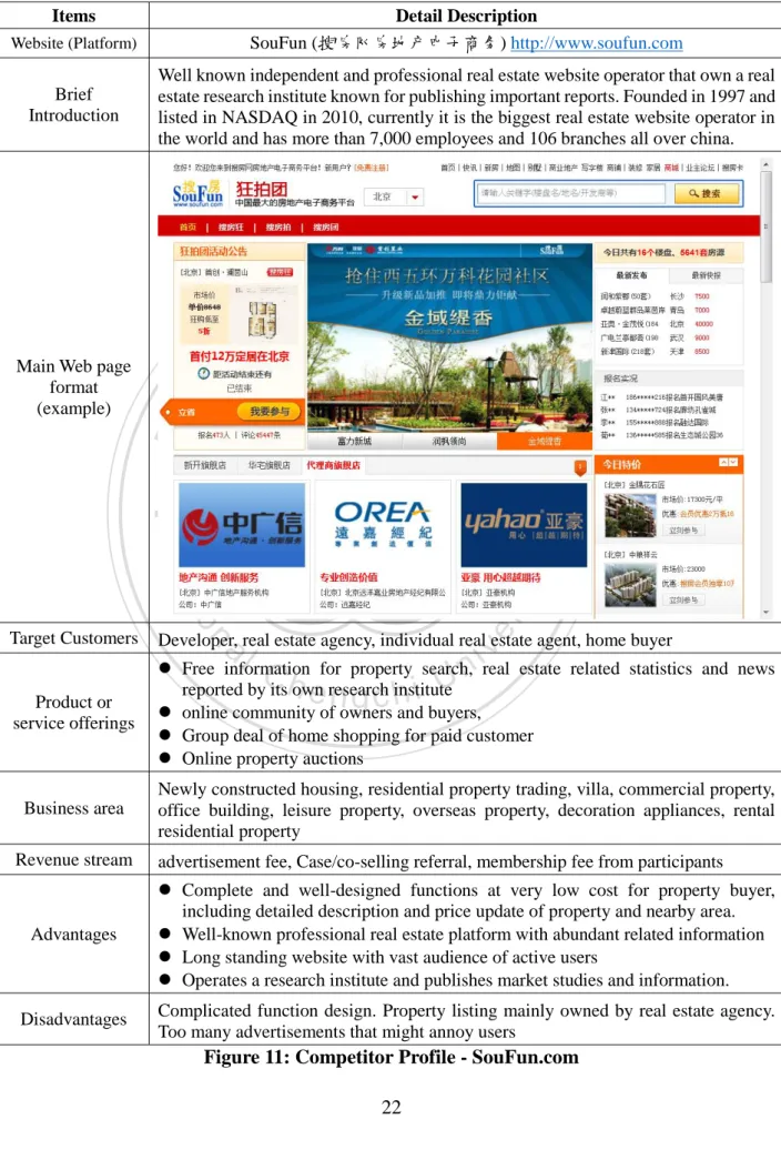 Figure 11: Competitor Profile - SouFun.com   