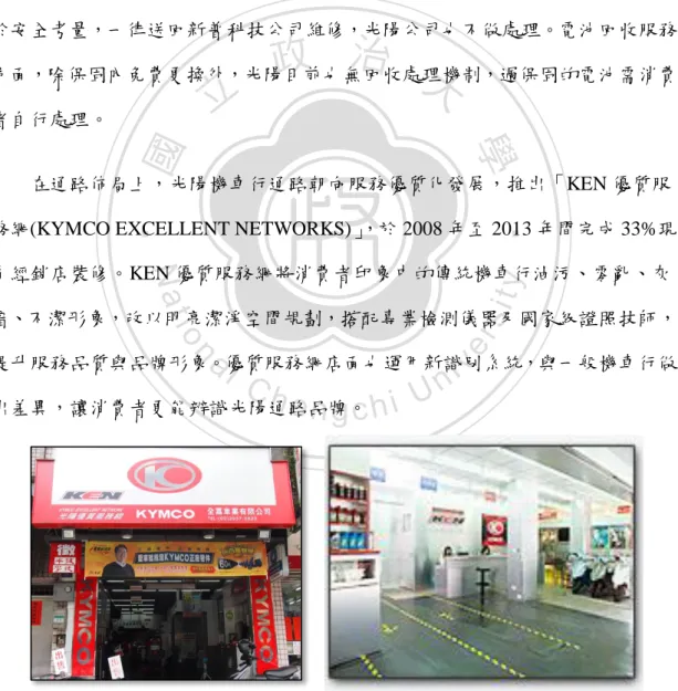 圖 5-3-2  光陽 KEN 優質服務網(KYMCO EXCELLENT NETWORKS) 