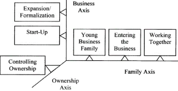 Figure 2: Three-dimensional developmental model of the case company  Source: Modification of Gersick et al’s (1997) Model after Analysis 