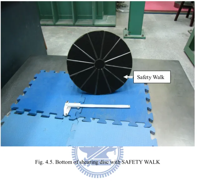 Fig. 4.5. Bottom of shearing disc with SAFETY WALK  Safety Walk 