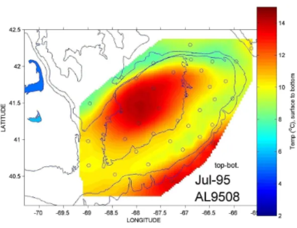 Figure 1: GLOBEC AL9508 - mean temperature