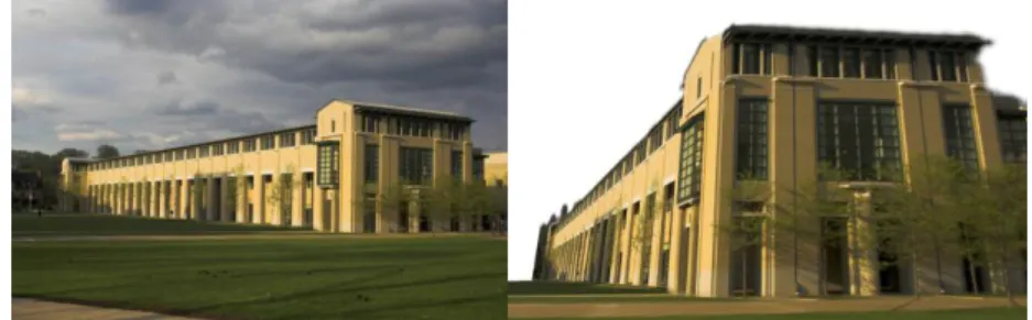 Figure 2.2 3D model from a single image by [HAH05] 