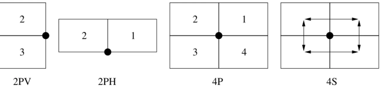 Figure 1.1: Illustration of 2PV, 2PH, 4P, and 4S models.