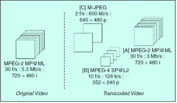 Fig. 2-4. Illustration of common video transcoding operations. 