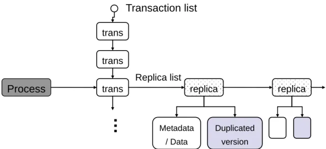 Figure 3.5 Main Data Structure of Transaction Support 