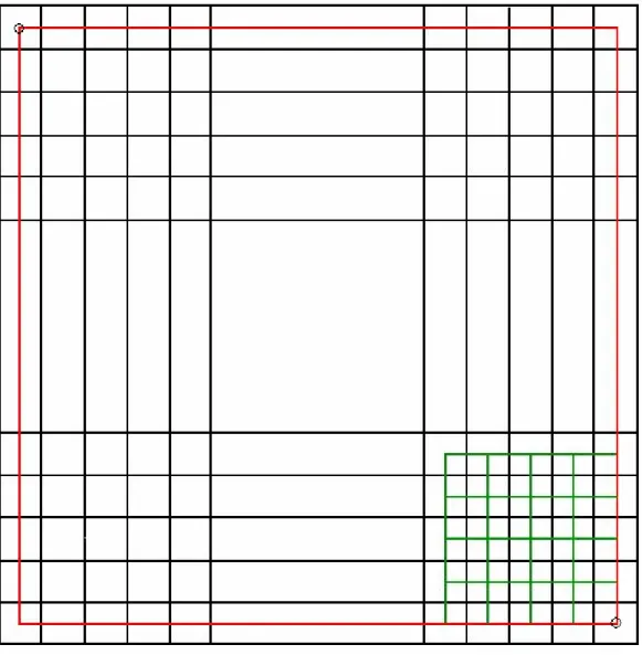 Figure 5: This kind of partition (green line) is used to calculate the injection.