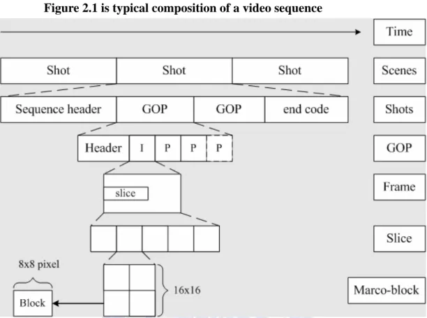 Figure 2.1 is typical composition of a video sequence 