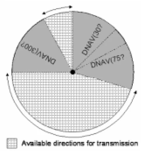 圖  2-10 Three DNAVs set for different directions [8] 