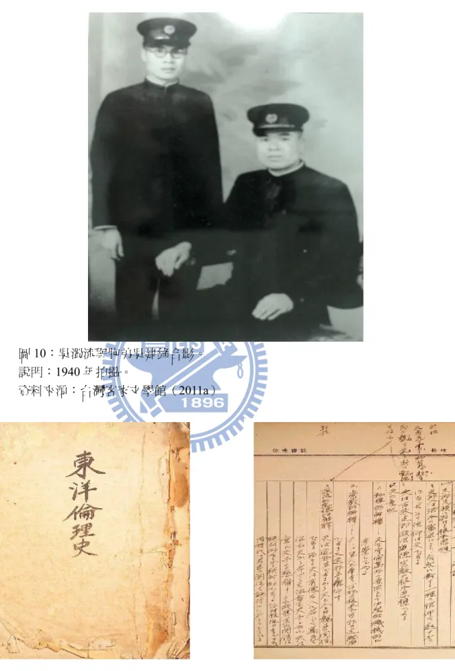 圖 10：吳濁流與胞弟吳建鋒合影。  說明：1940 年拍攝。 