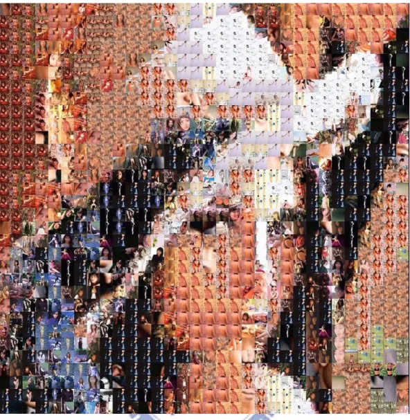 Figure 3.2 An experimental result of image mosaic creation by Lin and Tsai [21]. 