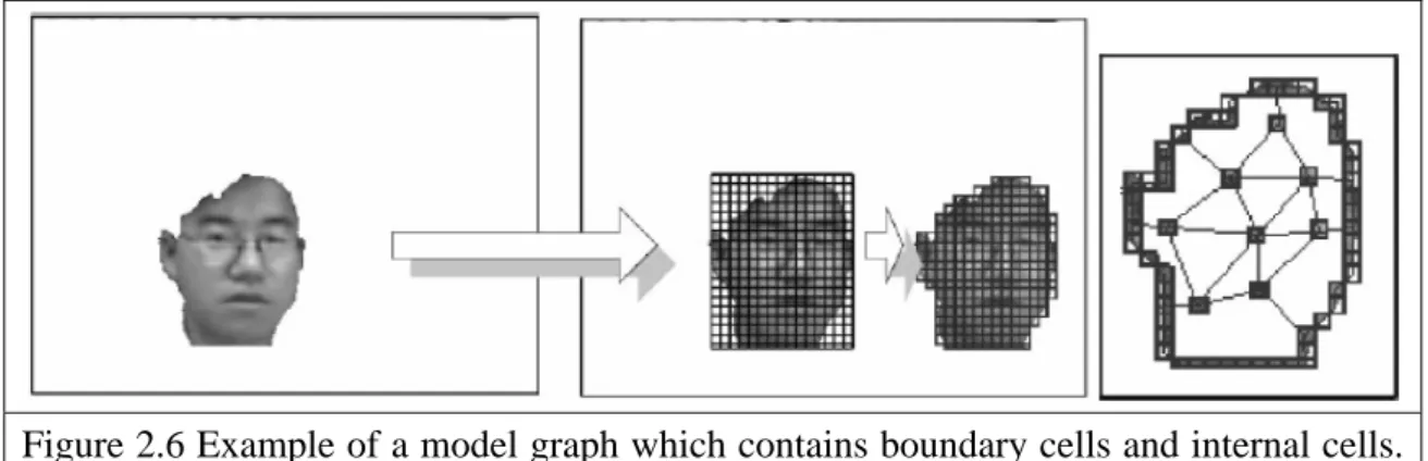 Figure 2.6 Example of a model graph which contains boundary cells and internal cells.  [12] 