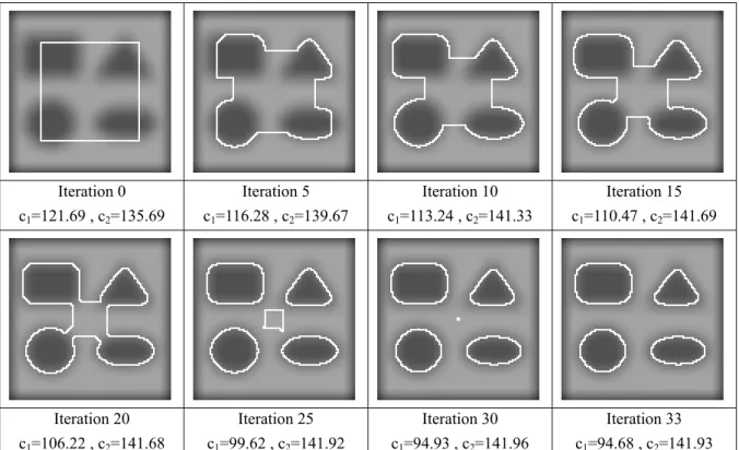 Figure 3-4    Apply the “active contours without edges” method to the Gaussian smoothed  image