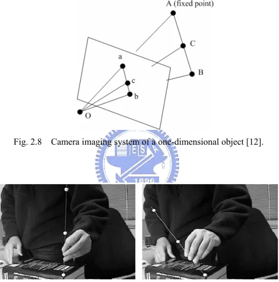 Fig. 2.8    Camera imaging system of a one-dimensional object [12]. 