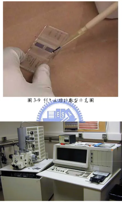 圖 3-9  利用血球計數盤示意圖 