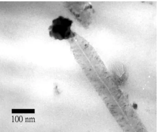 Fig. 10: the corresponding TEM images of Fig. 9(b).  0 200 400 600 800 1000 12004200C for 30 minSiCSnOGedN/dE Electron Energy(eV)