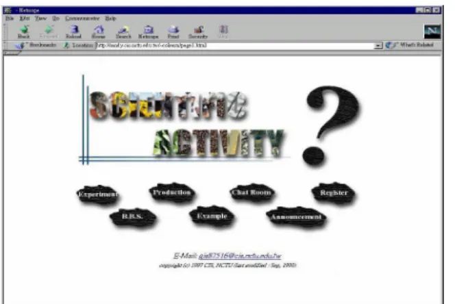 Figure  5:  Homepage  of  Vee  diagram  for  designing  scientific activities.