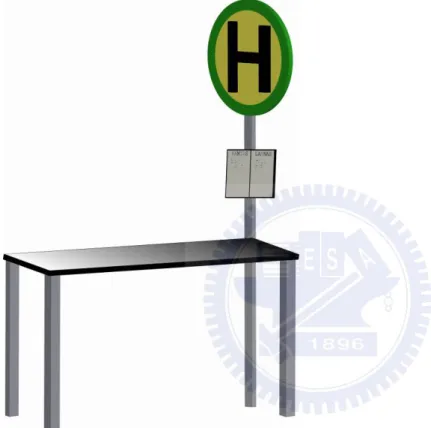 Figure 2) One of several “bus stop” in the factory. On the table, a dedicated “bus driver” will  deliver and/or collect specified material and equipment on a specified schedule