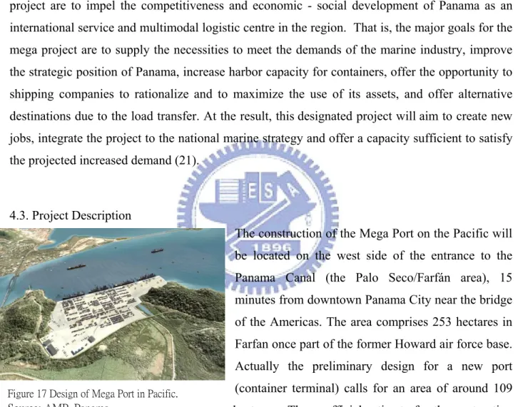 Figure 17 Design of Mega Port in Pacific.  Source: AMP, Panama 
