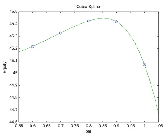 Figure 1 Illustration of Cubic Spline Interpolation for Equity 
