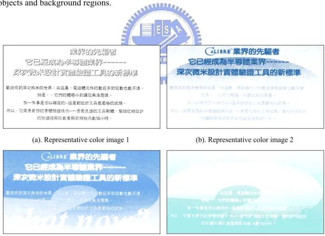 Figure 3.5. Representative color images of Figure 3.3(a) after performing Jain and Yu's  method