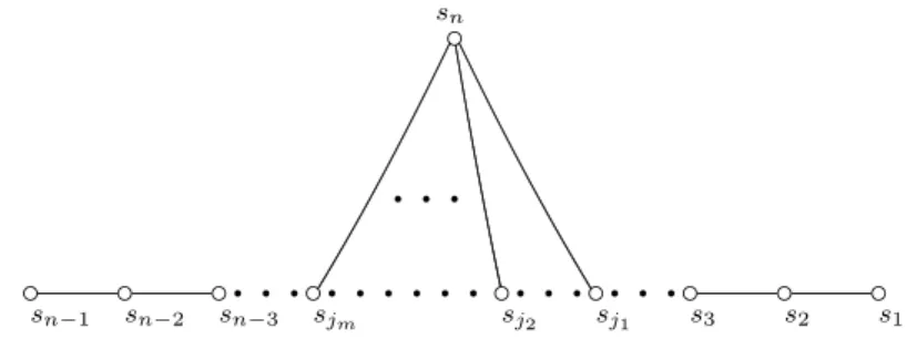 Figure 2.1: an n-vertex graph with an induced path of n − 1 vertices.