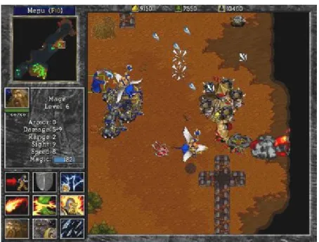 圖   3 The fog of war (right side of screen) in Warcraft. 