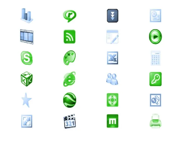 Figure 2. Experiment 2 display with 24 icons and 2 different icon colors 