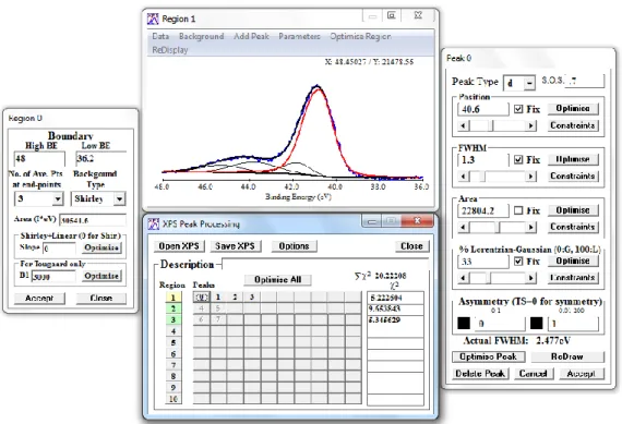Figure 2.14. The control windows of XPSPEAK software, version 4.1       