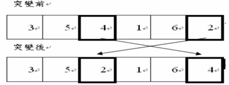 圖 2.5  兩點突變型一示意圖  2、兩點突變型二(Two-Point Mutation, 2MU2)   
